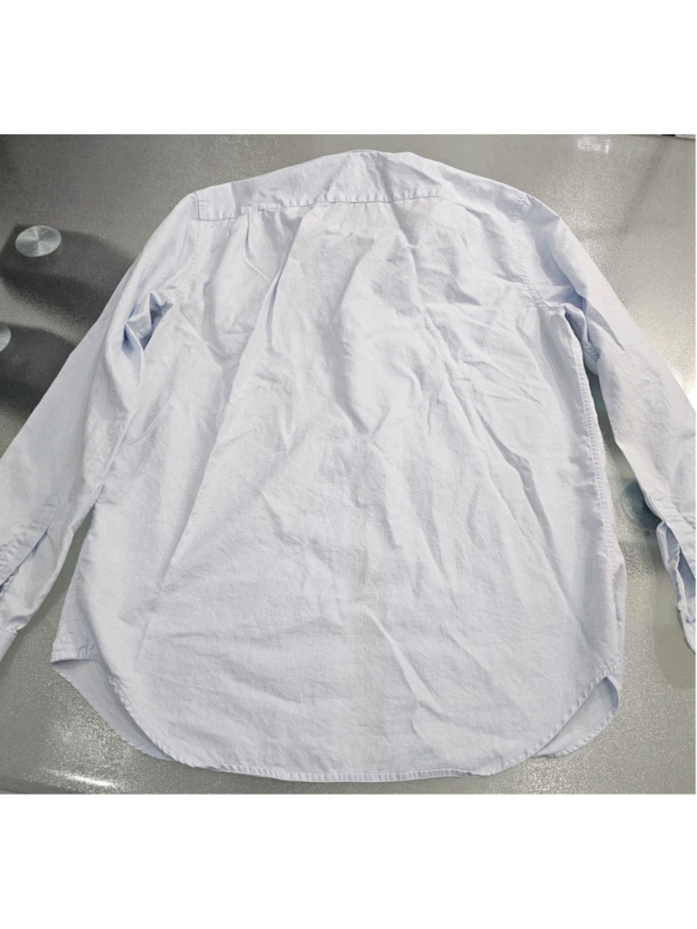 Lacoste Shirt Mens Collar Size 16 Blue, M-L Button Down Long Sleve Oxford Pocket - Picture 12 of 16